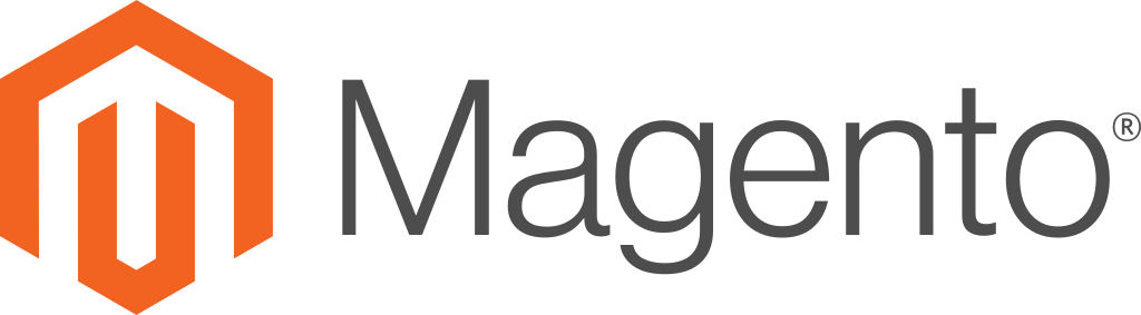Magento logo in black and orange